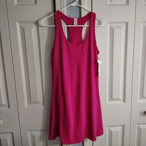 90 Degree by Reflex Pink Peacock Nude Tech Tennis Dress L - Picture 2 of 10